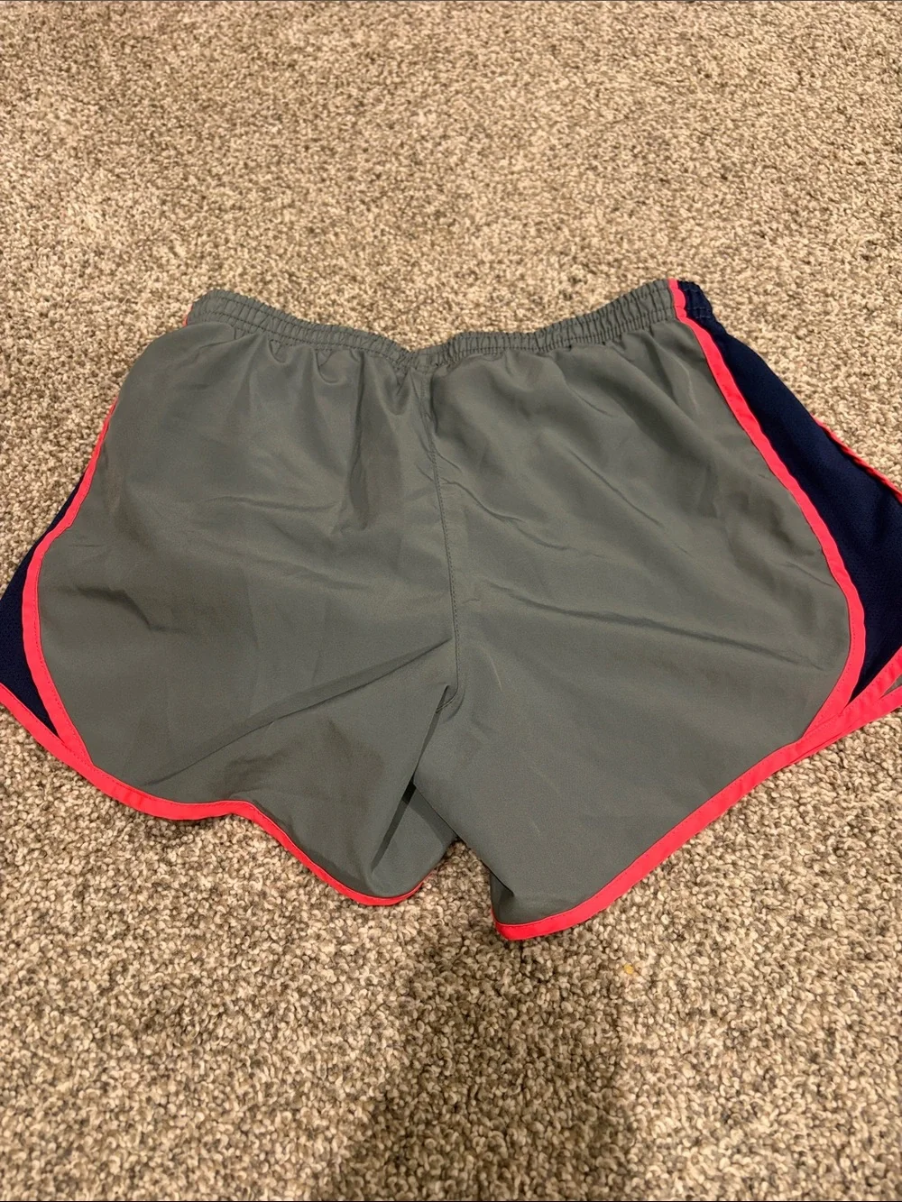 Nike Gray Shorts with Pink Trim and Navy Panels
